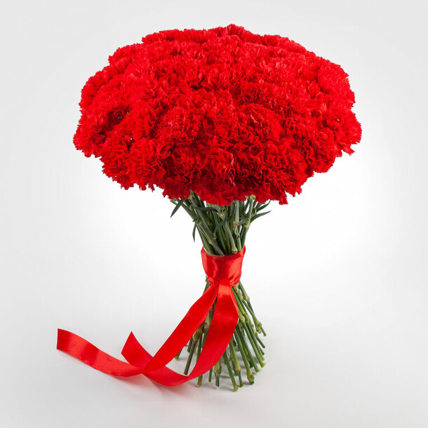 Букет из 51 гвоздики, артикул F1408123 - 10190 рублей, доставка по городу. Flawery - доставка цветов