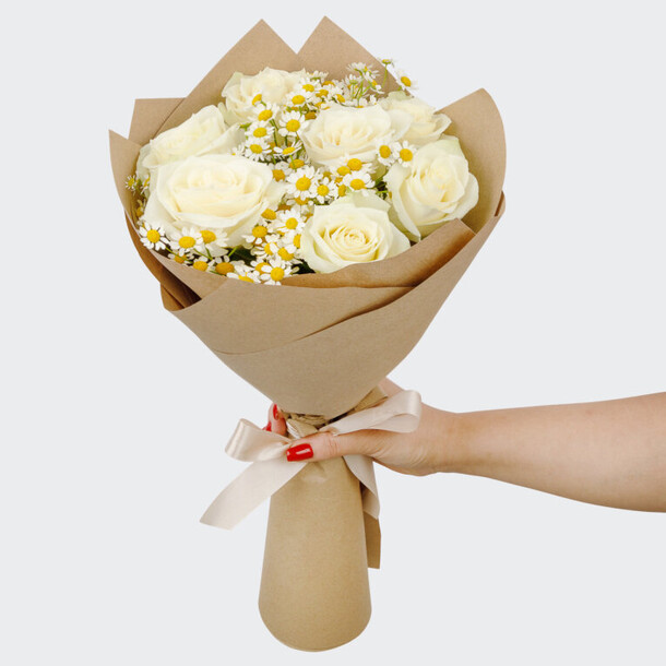 Букет белые сны, артикул F1452006 - 3590 рублей, доставка по городу. Flawery - доставка цветов