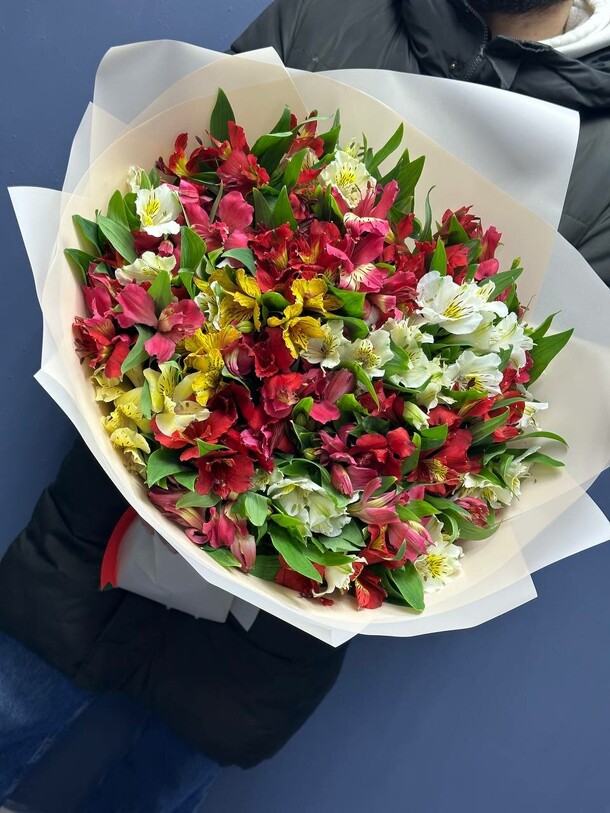 Альстромерия микс, артикул F1163089 - 7590 рублей, доставка по городу. Flawery - доставка цветов