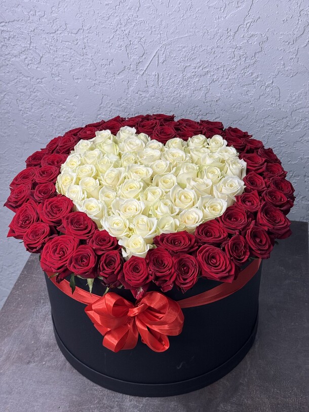 Сердце в коробке, артикул F1370512 - 34593 рублей, доставка по городу. Flawery - доставка цветов