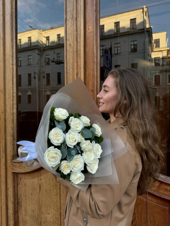 Букет вайт бомбастик xs, артикул F1506936 - 3500 рублей, доставка по городу. Flawery - доставка цветов