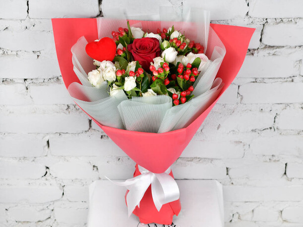 Букет романтическая встреча, артикул F1170729 - 5489 рублей, доставка по городу. Flawery - доставка цветов