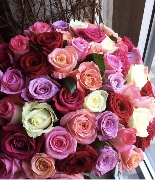 Розочки микс xl, артикул F69140 - 18000 рублей, доставка по городу. Flawery - доставка цветов