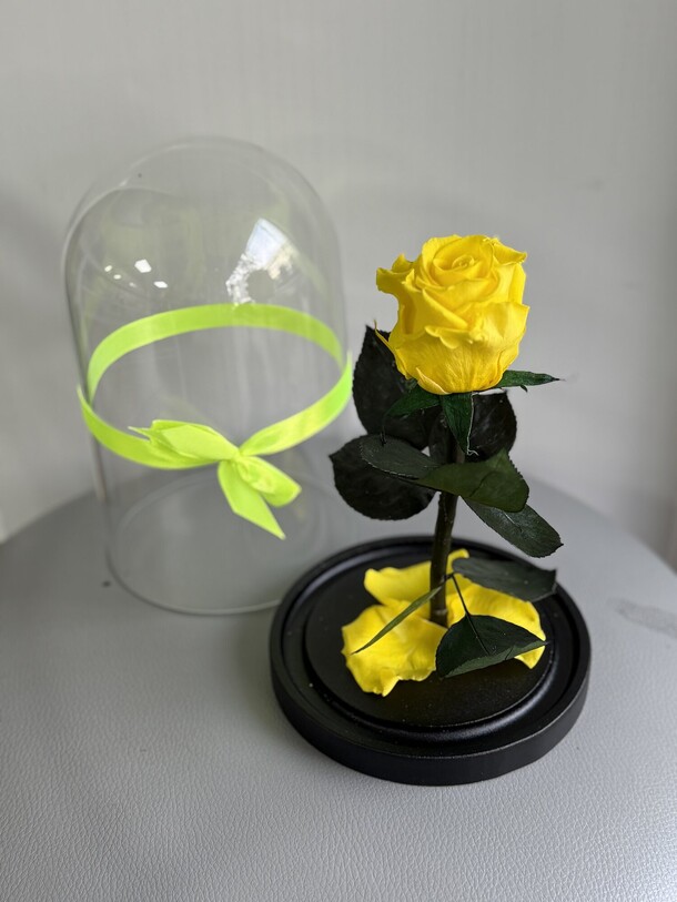 Роза в колбе мини желтая, артикул F1295554 - 4790 рублей, доставка по городу. Flawery - доставка цветов