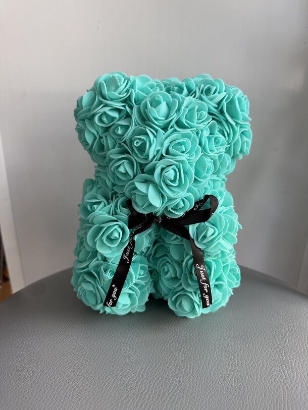 Мишка из 3d роз тиффани, артикул F1453499 - 1800 рублей, доставка по городу. Flawery - доставка цветов