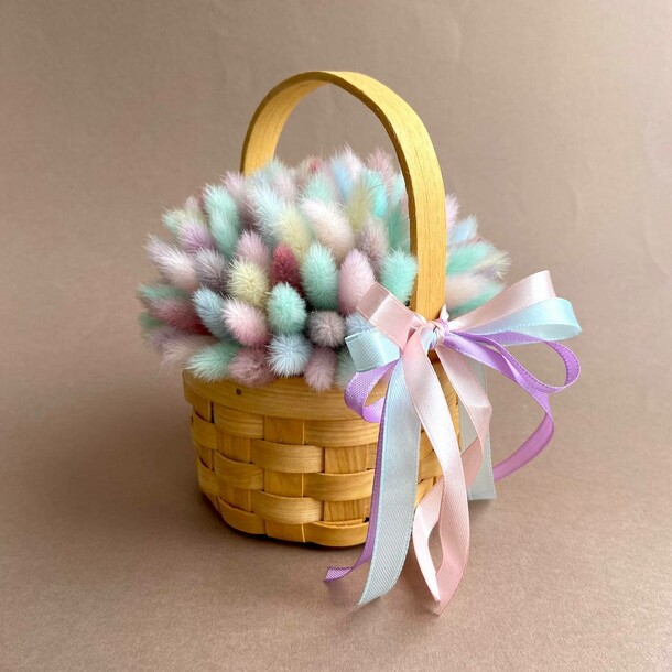 Корзина «лукошко нежности», артикул F1495013 - 3100 рублей, доставка по городу. Flawery - доставка цветов