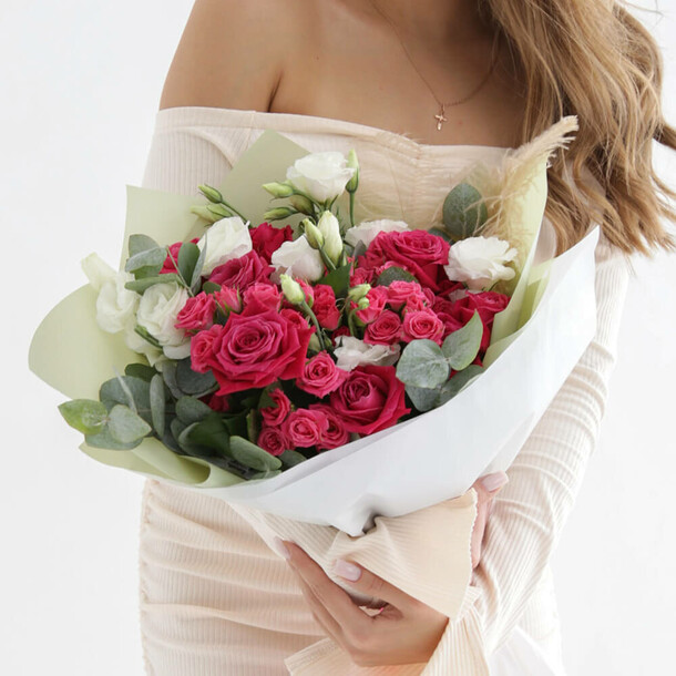 Авторский букет №2 - 29 шт., артикул F1325319 - 15390 рублей, доставка по городу. Flawery - доставка цветов