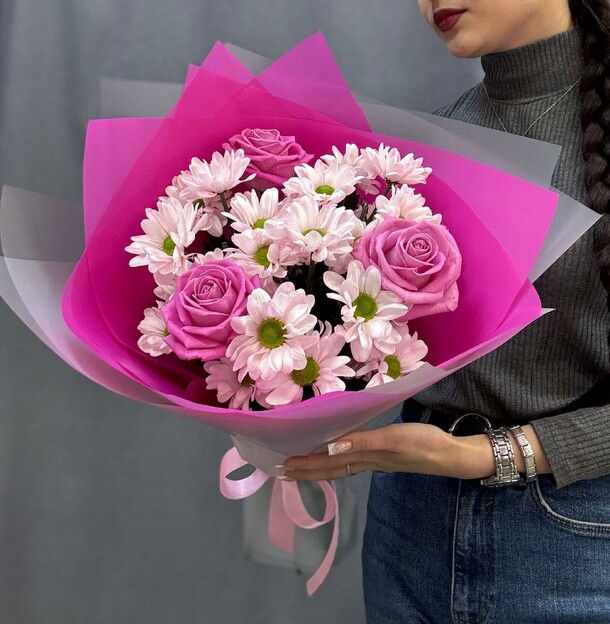 Букет "барби", артикул F1363366 - 3650 рублей, доставка по городу. Flawery - доставка цветов