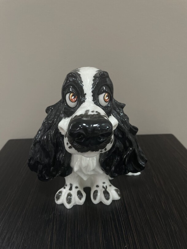 Статуэтка собака спаниель черная (камень), артикул F1280877 - 3880 рублей, доставка по городу. Flawery - доставка цветов