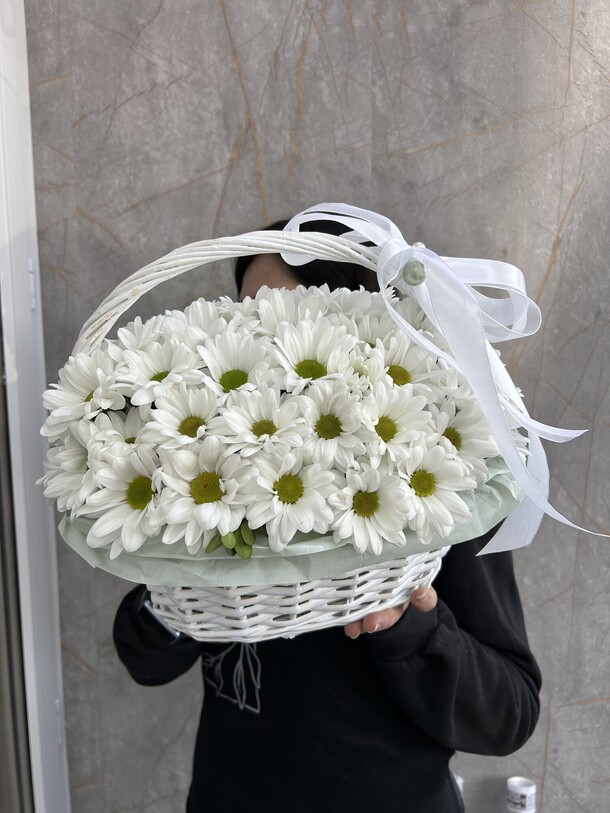 Ромашковая корзина, артикул F1507683 - 3150 рублей, доставка по городу. Flawery - доставка цветов
