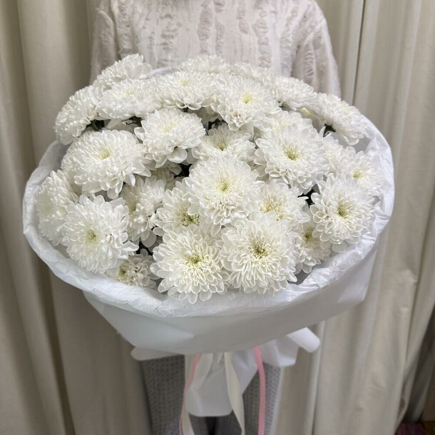 Нежное облако из хризантем, артикул F1519962 - 3500 рублей, доставка по городу. Flawery - доставка цветов