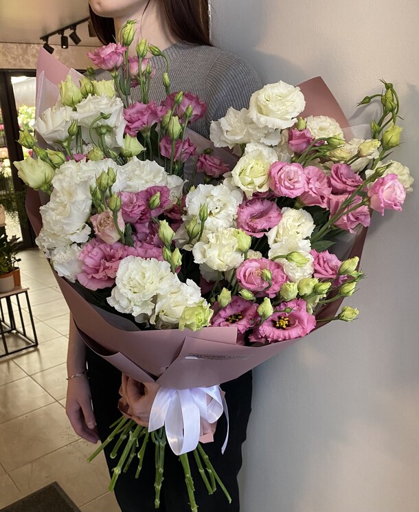 Wow💕 роскошный фермерский лизиантус, артикул F1431925 - 7500 рублей, доставка по городу. Flawery - доставка цветов