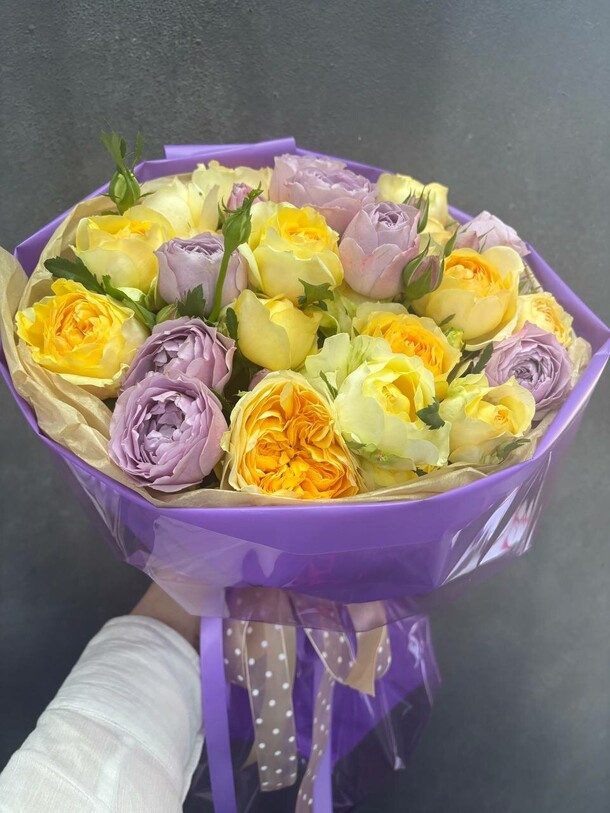 Пионовидный микс, артикул F1429091 - 3100 рублей, доставка по городу. Flawery - доставка цветов