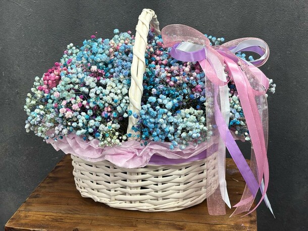 Облако в корзине, артикул F1429812 - 6100 рублей, доставка по городу. Flawery - доставка цветов