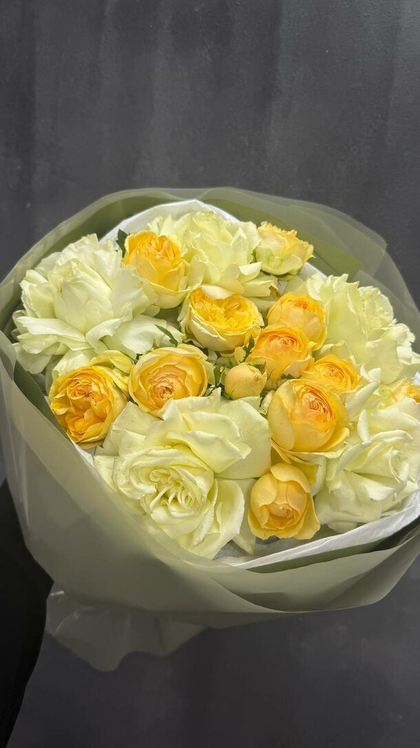 Сливочный микс, артикул F1467060 - 3290 рублей, доставка по городу. Flawery - доставка цветов