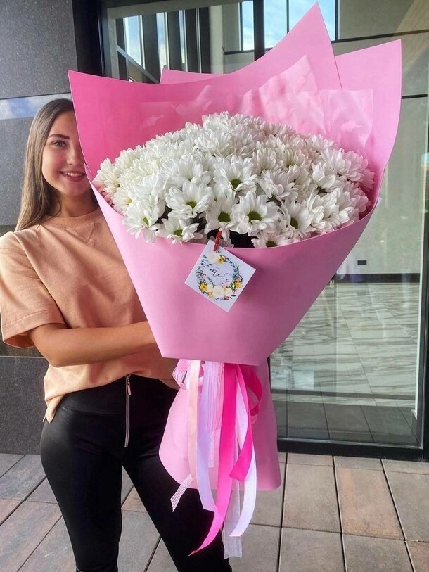 Гиганты из хризантем (15), артикул F1225486 - 8990 рублей, доставка по городу. Flawery - доставка цветов