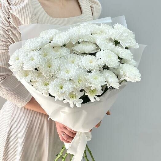 Хризантемы 9 шт, артикул F1524745 - 5929 рублей, доставка по городу. Flawery - доставка цветов