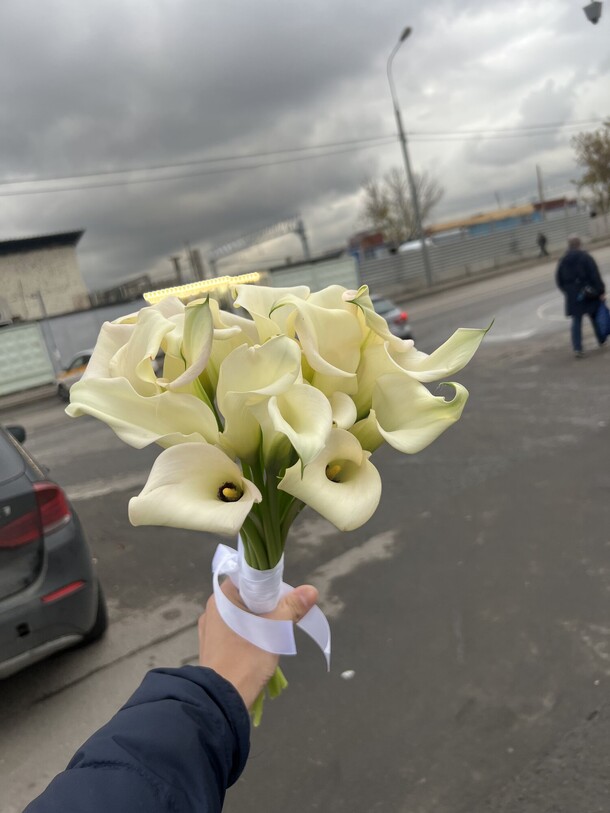 Белые каллы, артикул F1204222 - 17714 рублей, доставка по городу. Flawery - доставка цветов