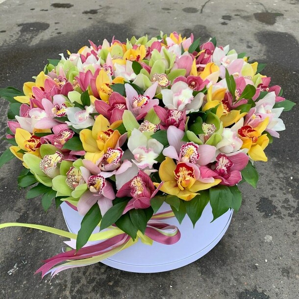 Орхидеи в коробке), артикул F1145590 - 73442 рублей, доставка по городу. Flawery - доставка цветов