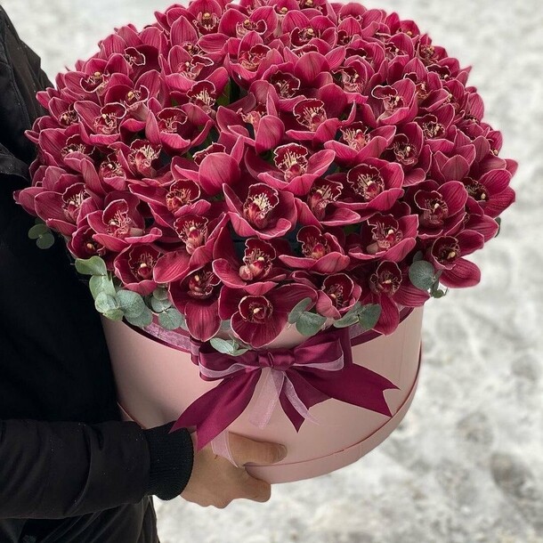 Орхидеи в коробке🌺, артикул F1145591 - 48506 рублей, доставка по городу. Flawery - доставка цветов