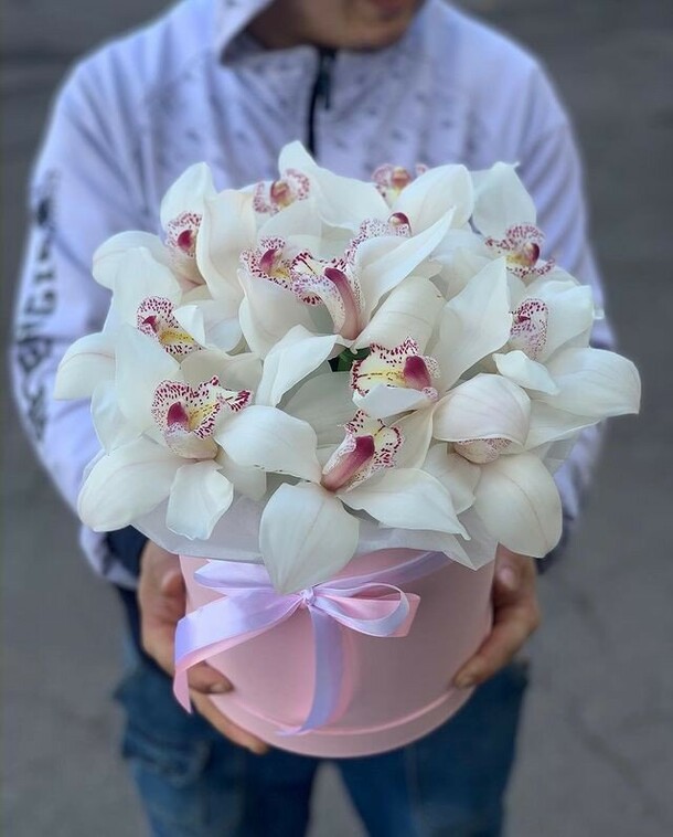 Орхидеи в коробке, артикул F1150383 - 12840 рублей, доставка по городу. Flawery - доставка цветов