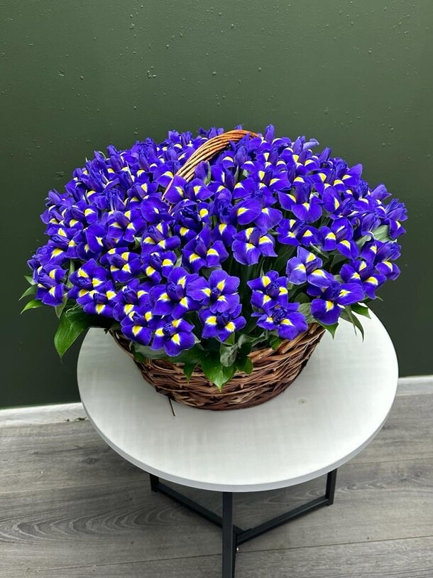Ирис в корзине, артикул F1237297 - 38585 рублей, доставка по городу. Flawery - доставка цветов