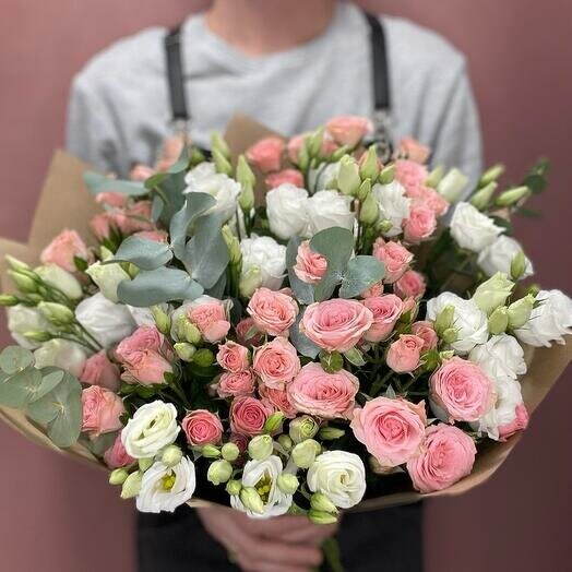 Букет из лидия эустомы, артикул F1239759 - 17117 рублей, доставка по городу. Flawery - доставка цветов