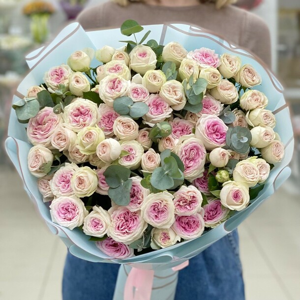 Дуэт пионовидных кустовых джелато, артикул F1226356 - 20365 рублей, доставка по городу. Flawery - доставка цветов