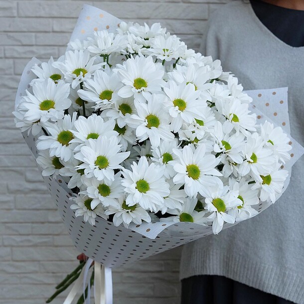 Букет из хризантемы, артикул F51006 - 5360 рублей, доставка по городу. Flawery - доставка цветов