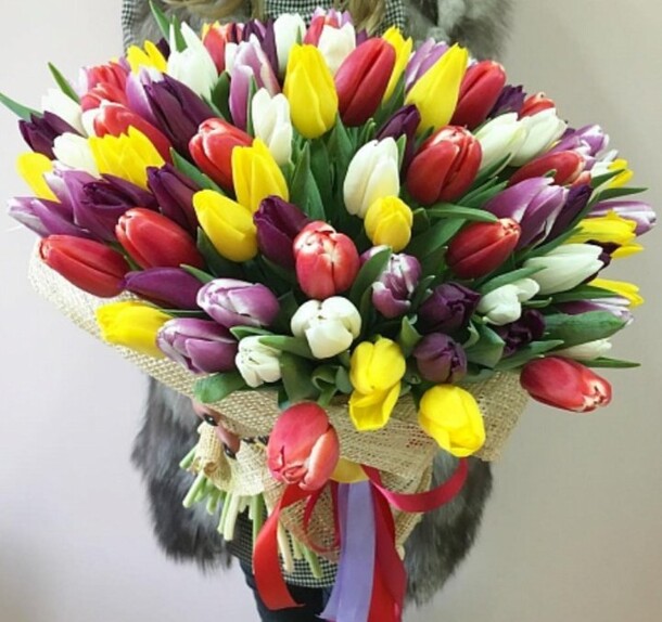 Микс из тюльпанов, артикул F73162 - 31133 рублей, доставка по городу. Flawery - доставка цветов