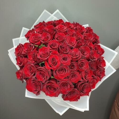 Букет из 51  красной розы, артикул F1082914 - 19990 рублей, доставка по городу. Flawery - доставка цветов