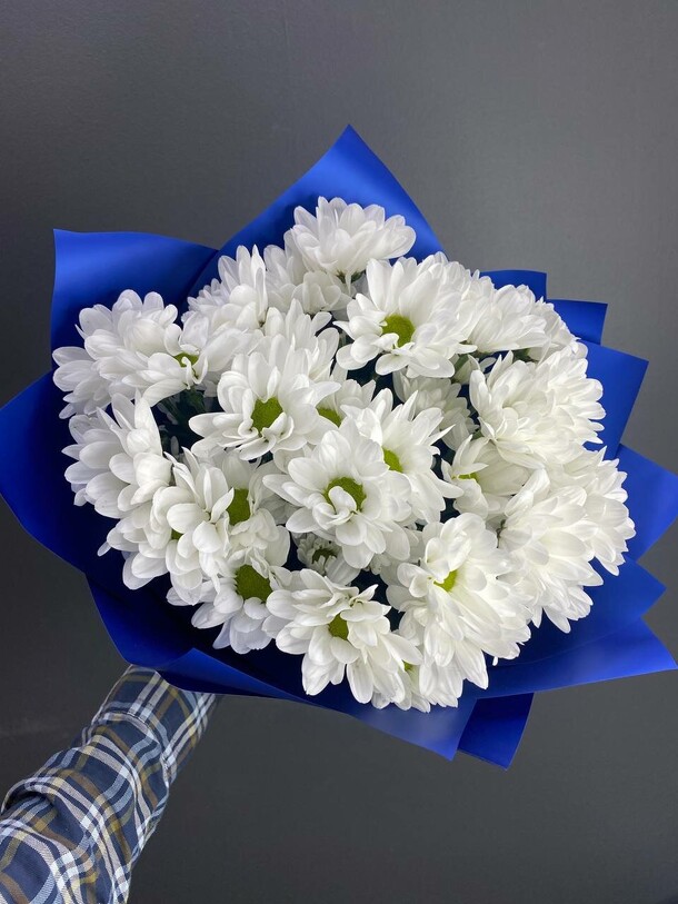 Букет из 5 хризантем, артикул F1127828 - 2990 рублей, доставка по городу. Flawery - доставка цветов