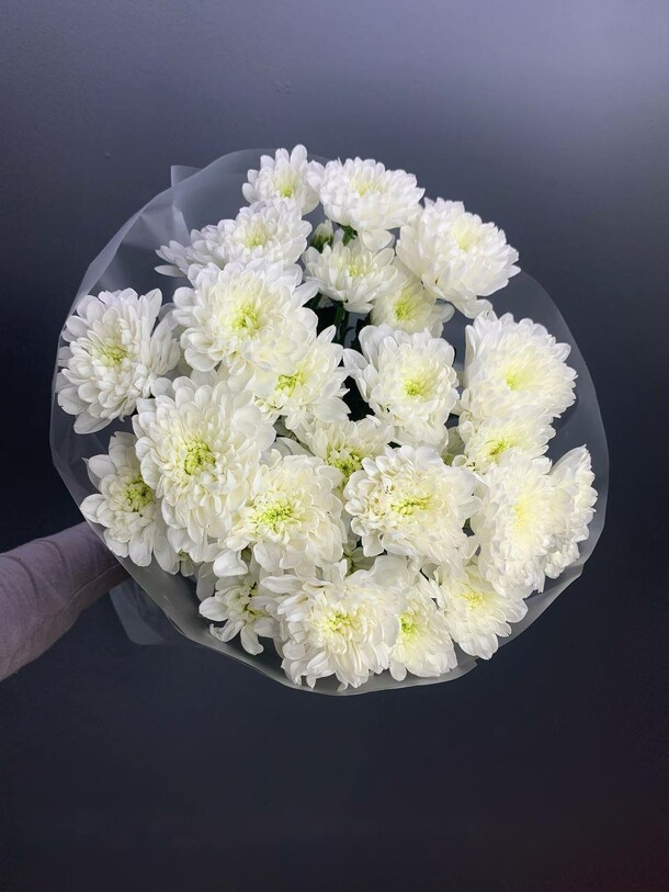 5 кустовых хризантем, артикул F1129120 - 2810 рублей, доставка по городу. Flawery - доставка цветов