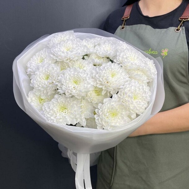 5 кустовых хризантем, артикул F1273245 - 2990 рублей, доставка по городу. Flawery - доставка цветов