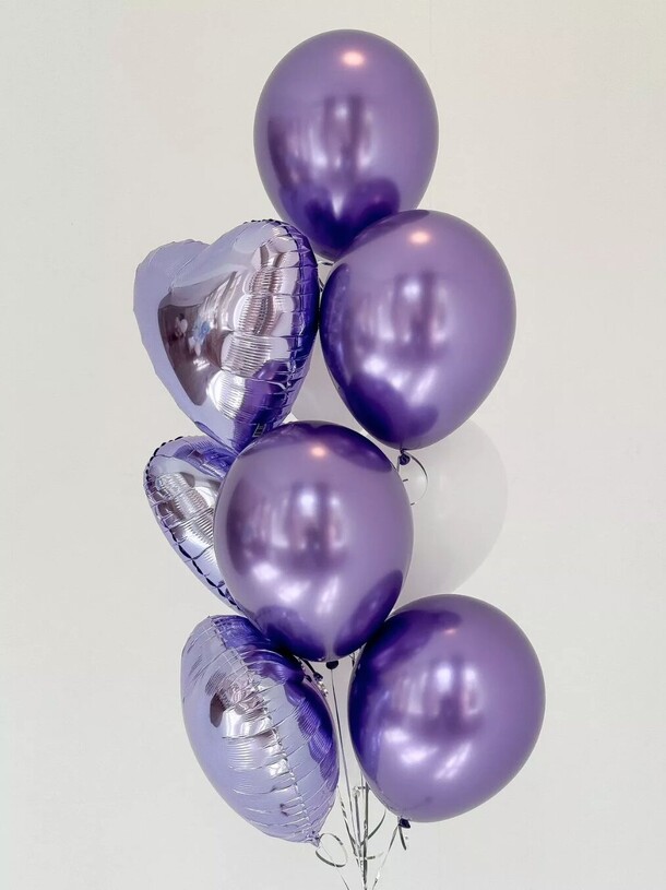 Сет шаров фиолетовая мечта, артикул F1329567 - 3850 рублей, доставка по городу. Flawery - доставка цветов