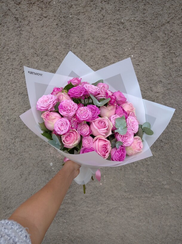 Пионовидные розы, артикул F1085332 - 8000 рублей, доставка по городу. Flawery - доставка цветов