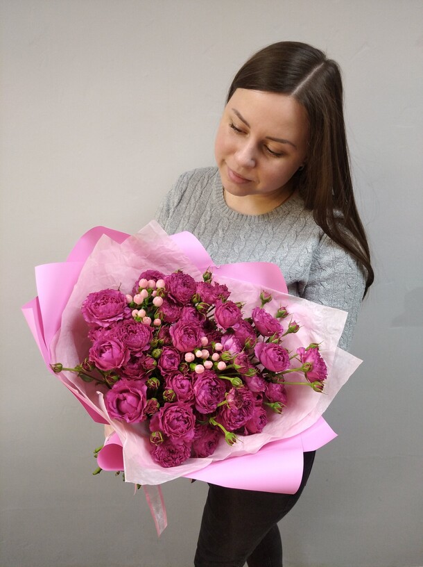 Пионовидные розы, артикул F1108524 - 5200 рублей, доставка по городу. Flawery - доставка цветов