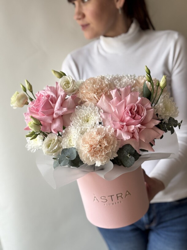 Композиция розовое счастье, артикул F1404886 - 3550 рублей, доставка по городу. Flawery - доставка цветов