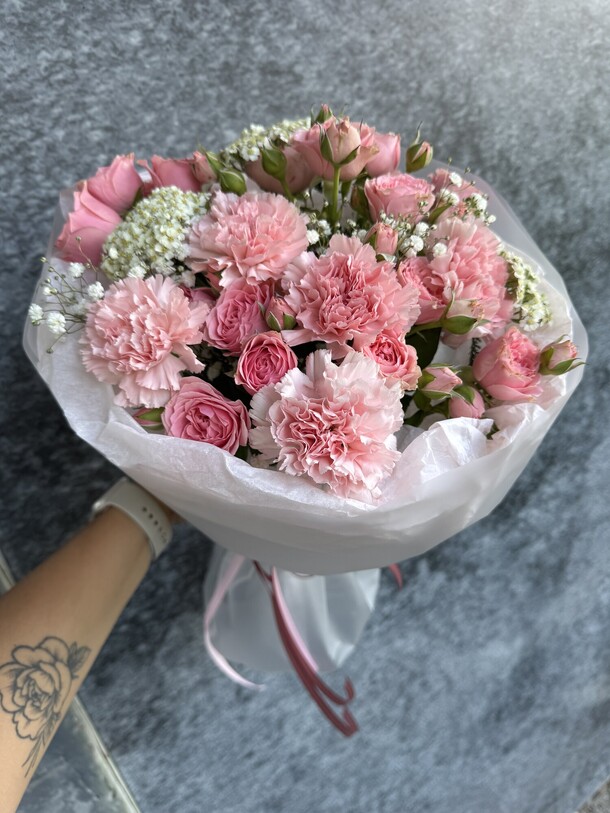 Букет « розовый цвет», артикул F1435038 - 5495 рублей, доставка по городу. Flawery - доставка цветов