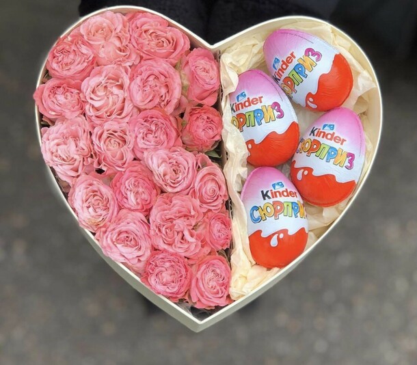 Композиция " киндер любовь", артикул F98190 - 3990 рублей, доставка по городу. Flawery - доставка цветов