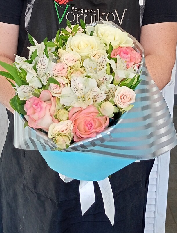 Букет "румянец ангела", артикул F109806 - 4100 рублей, доставка по городу. Flawery - доставка цветов