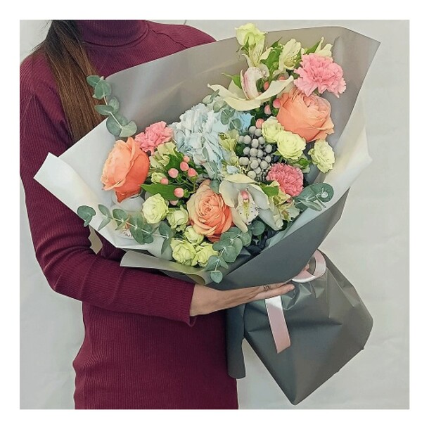 Букет с орхидеями любовь, артикул F1262787 - 8700 рублей, доставка по городу. Flawery - доставка цветов