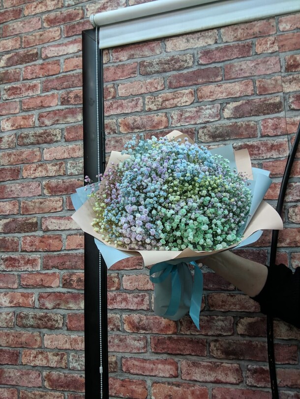 Моно букет гипсофила 13 шт, артикул F1480989 - 5850 рублей, доставка по городу. Flawery - доставка цветов