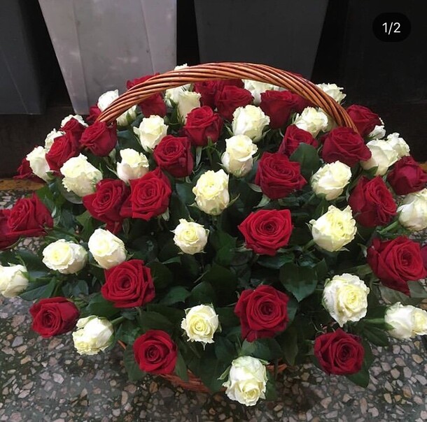 Корзина «101 микс», артикул F94867 - 22850 рублей, доставка по городу. Flawery - доставка цветов