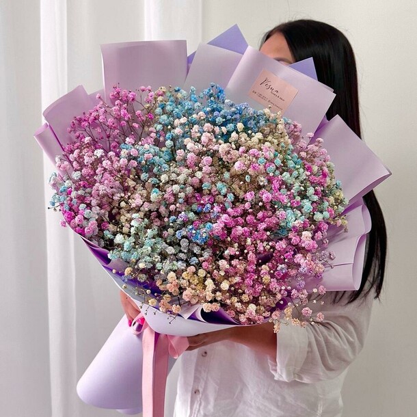 Букет гипсофилы🌿размер м, артикул F1206605 - 4385 рублей, доставка по городу. Flawery - доставка цветов