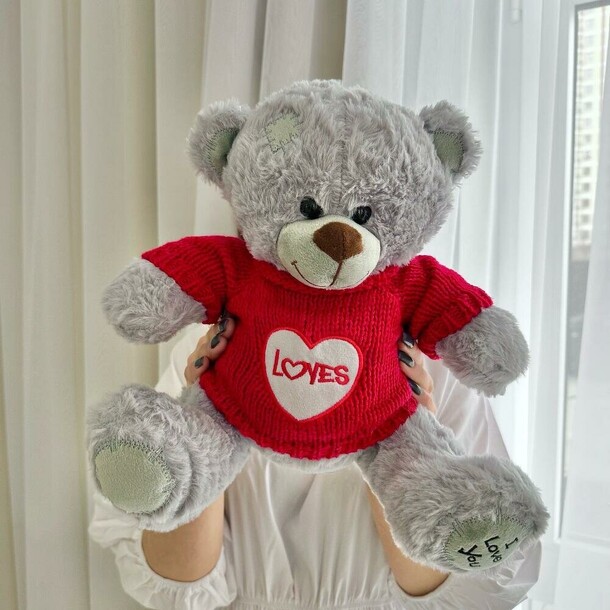Мишка серый 50 см, артикул F1245508 - 1690 рублей, доставка по городу. Flawery - доставка цветов