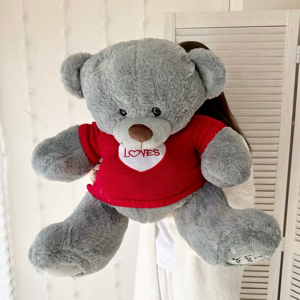 Мишка серый в свитере 48 см, артикул F1521576 - 3590 рублей, доставка по городу. Flawery - доставка цветов