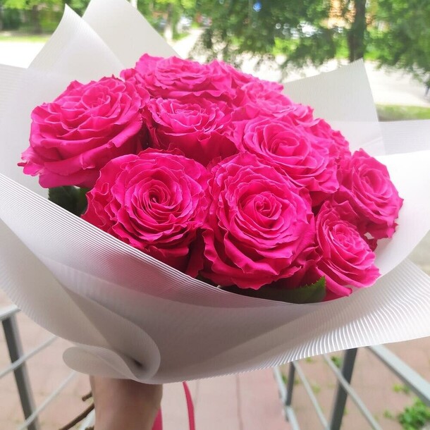 Роза фулл монти 11шт, артикул F1124857 - 5000 рублей, доставка по городу. Flawery - доставка цветов