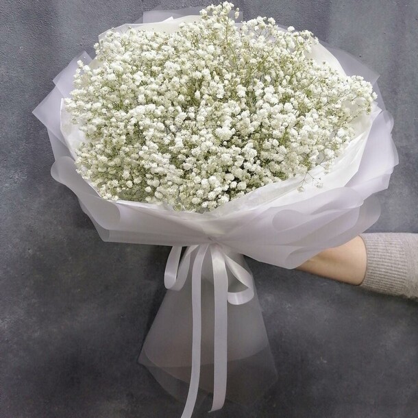 Белоснежное облако (букет из гипсофилы), артикул F101107 - 2250 рублей, доставка по городу. Flawery - доставка цветов