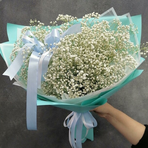 Воздушные гипсофилы в монобукете, артикул F1070674 - 1950 рублей, доставка по городу. Flawery - доставка цветов